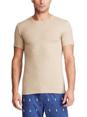 Polo Ralph Lauren Men's Short Sleeve Tee Shirt Tan Heather Size L NWOT